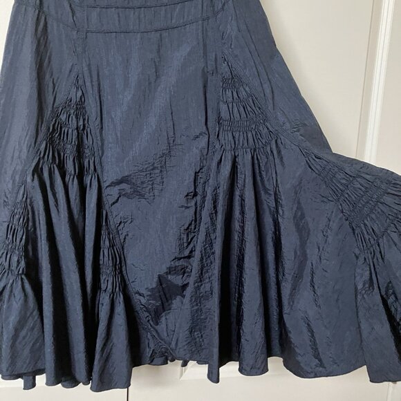 Y2K Marie Claire Midi Skirt Womens Blue Ruffle Whimsigoth 2000s Vintage Fairy - Picture 3 of 9